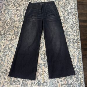 KUT from the Kloth Meg High Rise Wide Leg Jean- Size 0- Black Wash